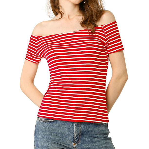 Camisa rayas rojas blancas mujer Tamaño S