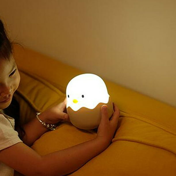 Luz Nocturna Infantil de silicona,Luz de noche para niños,Lámpara  recargable por USB,Brillo y color ajustables,Regalos de cumpleaños y  Navidad
