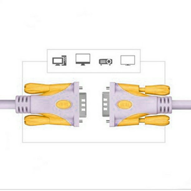 Cable VGA a VGA de 20 pies, cable VGA HD15 para monitor de computadora de  20 pies 1080P para PC portátil TV proyector