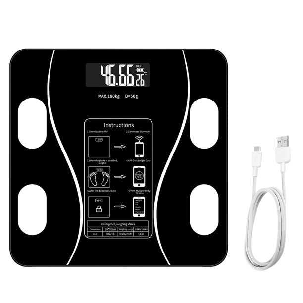 Báscula digital inteligente para baño, báscula para peso y grasa