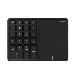 Teclado inalámbrico, teclado Bluetooth recargable, Bluetooth 5.0 + 2.4G  teclado de modo dual con almohadilla numérica, teclado delgado de tamaño