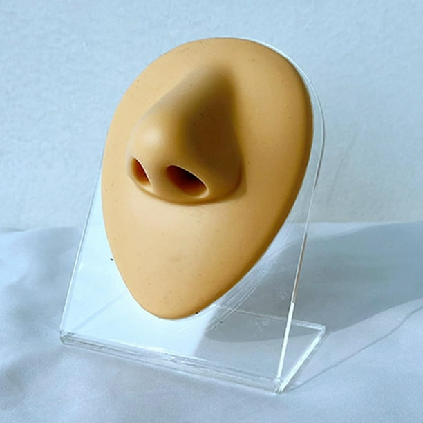 Modelo de silicona suave Modelo humano de imitación reutilizable flexible  Pantallas de partes del cuerpo para la herramienta de enseñanza Marrón  Salvador Pantalla de nariz de silicona