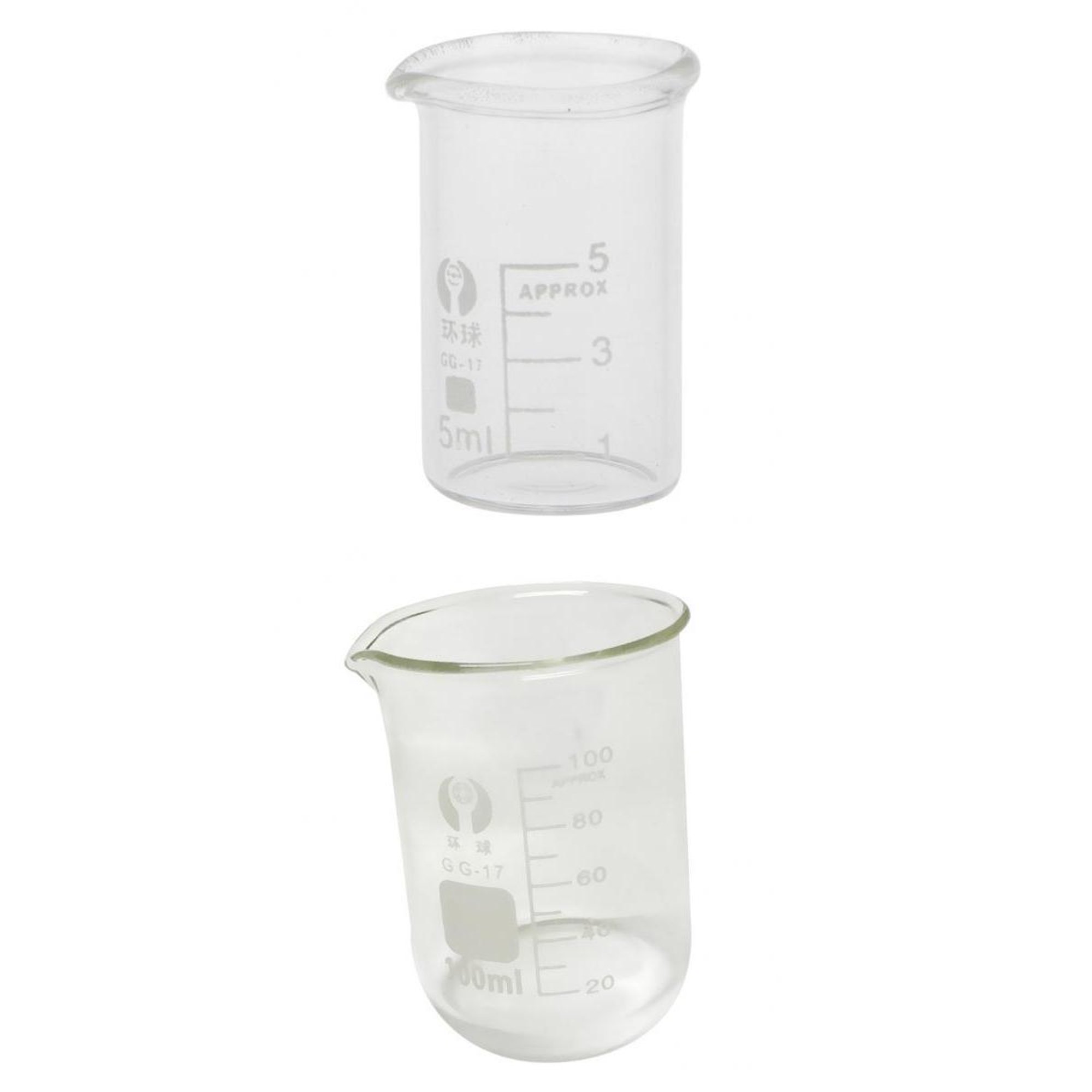 2 Vasos De Precipitados De Vidrio De Borosilicato De Forma Baja Para Medir Material De Vidrio De 