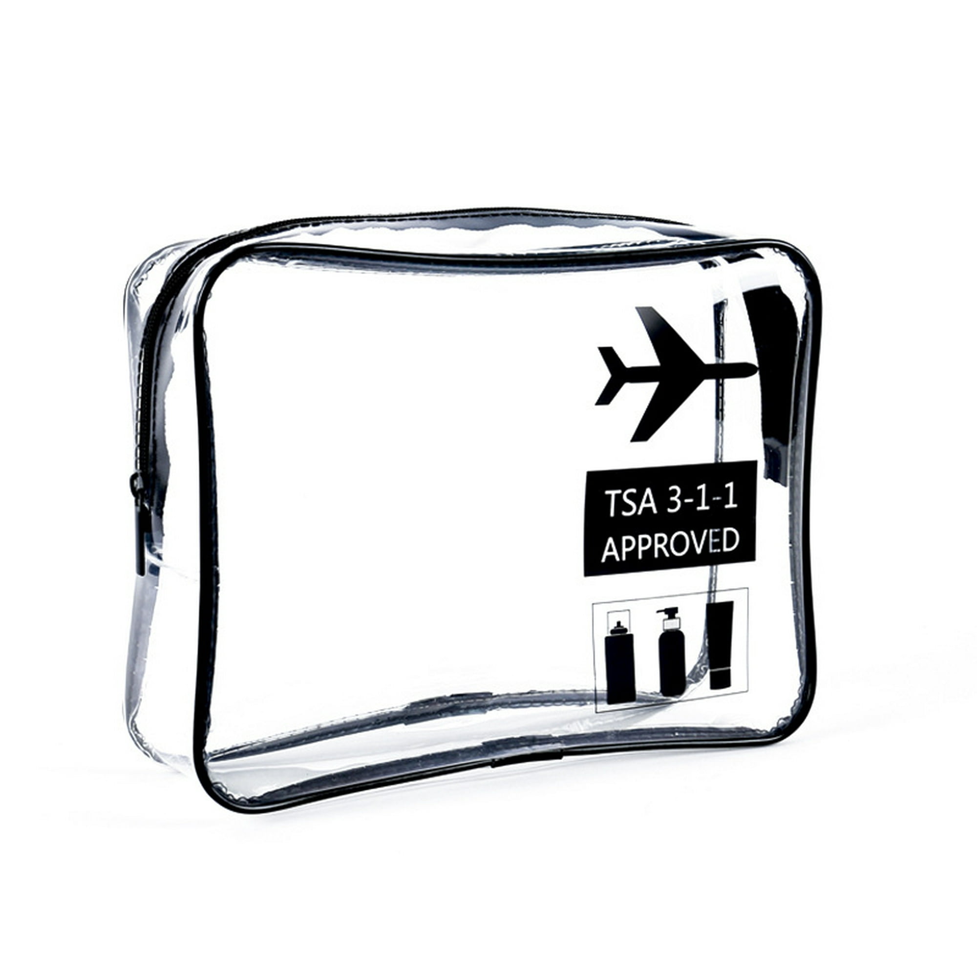 Neceser transparente - 2 bolsas transparentes de avión - Neceser de  transporte de líquidos - Neceser unisex transparente, negro JFHHH pequeña