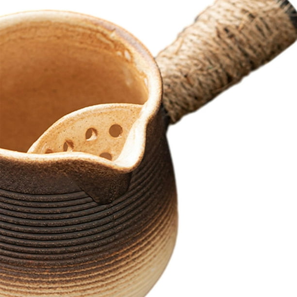 Tetera de cerámica para té, 525ml/18, duradera con mango en cuerda