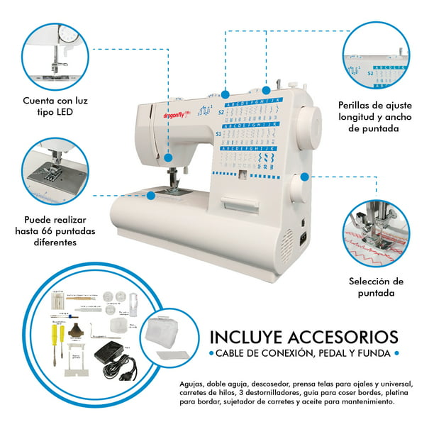  SINGER - Kit de accesorios de máquina de coser, incluye 9  prensatelas, aguja doble y estuche. : Arte y Manualidades