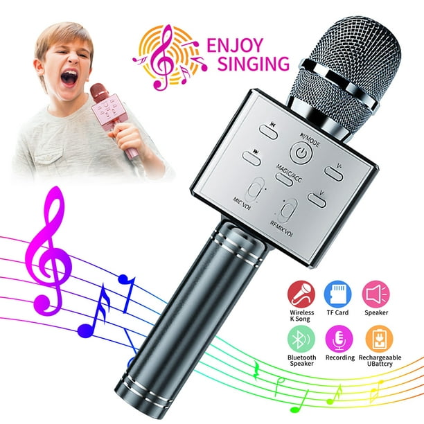Micrófono Bluetooth V5.0 Micrófono inalámbrico recargable Micrófono de mano  portátil para karaoke, o Irene Inevent EL001174-01B