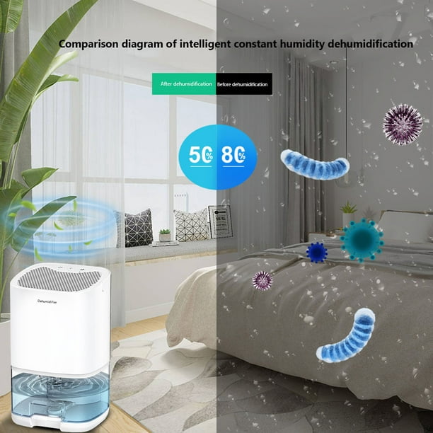 Deshumidificador de aire de 1000 ml absorbente de humedad portátil para el  hogar (blanco de la UE)