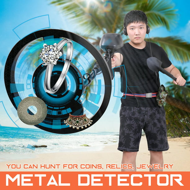Detector de metales - Buscador de metales de alta precisión con pantalla  LCD, modo de discriminación, audio distintivo, bobina de búsqueda  impermeable