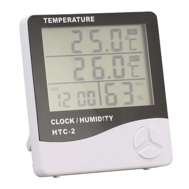 Termómetro higrómetro digital grande para interiores con medidor de  humedad, monitor inteligente con sensor de humedad de temperatura ambiente  con
