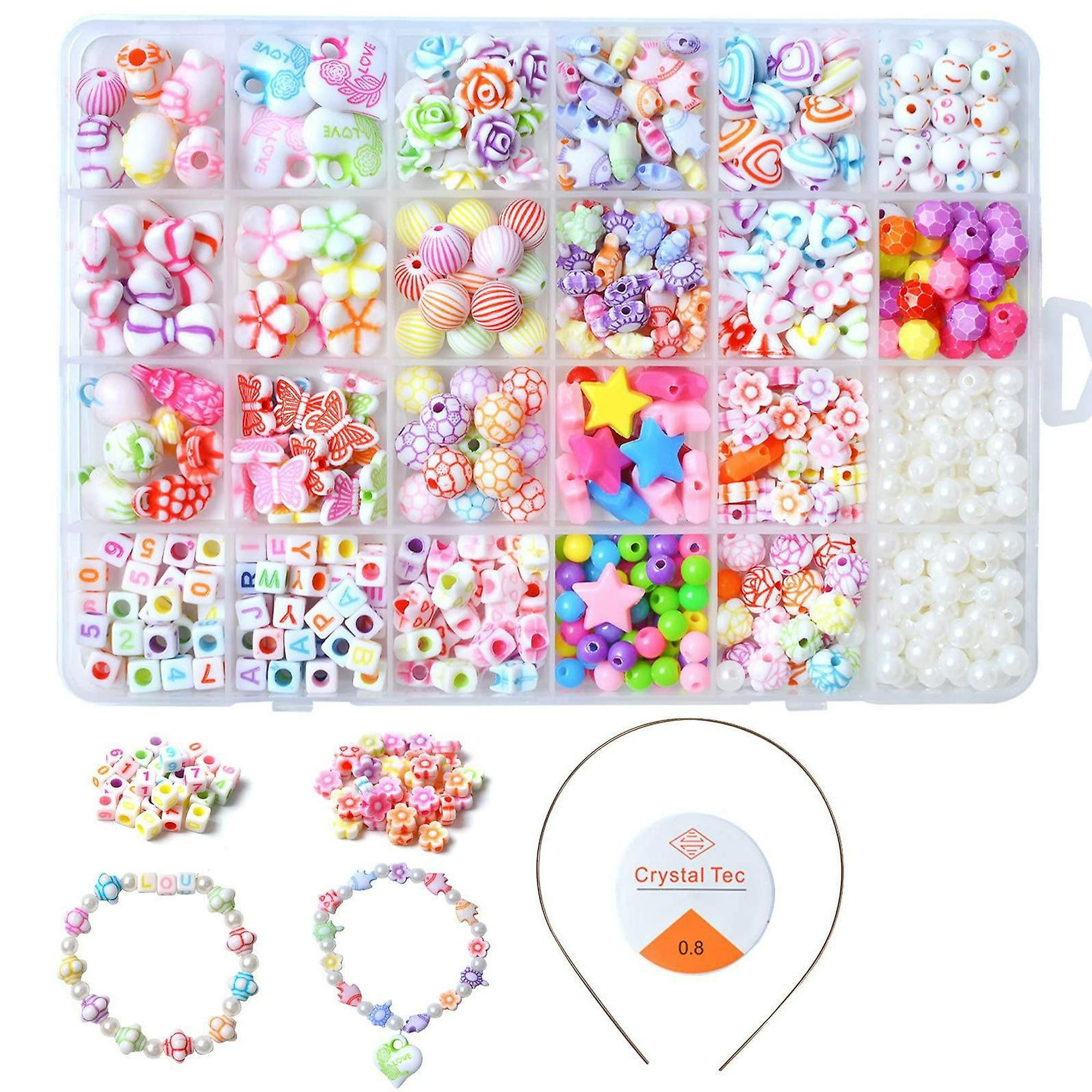 Kits de abalorios para niñas - Manualidades para niños Kits de fabricación para  niñas de abalorios a Gloria Perlas de pulsera de los niños