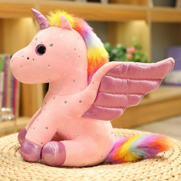 LLavero de unicornio de Ángel Kawaii, juguete de peluche de dibujos  animados, Animal de peluche, muñecas de unicornio, almohada suave para  niños, regalo para niñas, decoración de mochila, 14cm