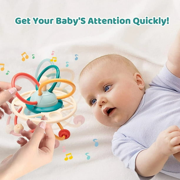 Juguetes para recién nacidos, juguete de dentición para bebés, juguetes  para bebés de 0 a 6 meses con mordedor, juguetes de cuna y juguetes de cuna
