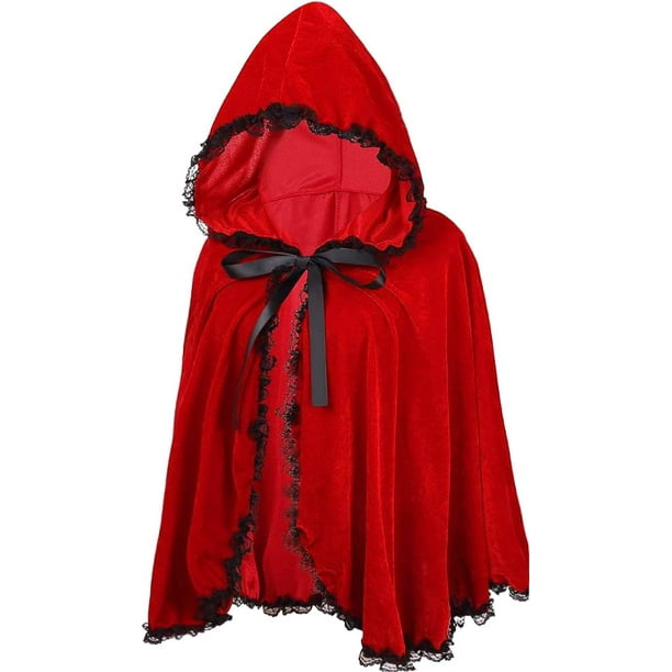 Capa Caperucita Roja, Con Capucha
