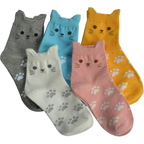 Calcetines amarillos gatos erizados - El Desván del Gato