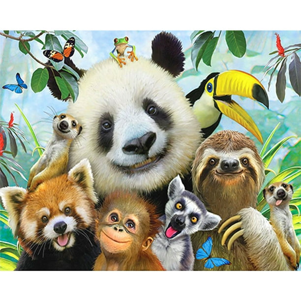 Cuadros Decorativos Pintura sin marco por números Panda Friends DIY dibujo  hecho a mano sobre lienzo regalos Ehuebsd Nuevos Originales