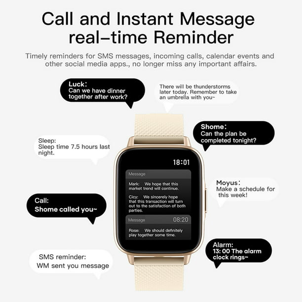 Reloj Inteligente Compatible con Teléfonos iPhone y Android 2022 Ver.,  HUAKUA 1.69 Relojes para Hombre Mujer Reloj Digital Fitness Tracker con  Frecuencia Cardíaca/Oxígeno en Sangre/Monitor de Sueño 5
