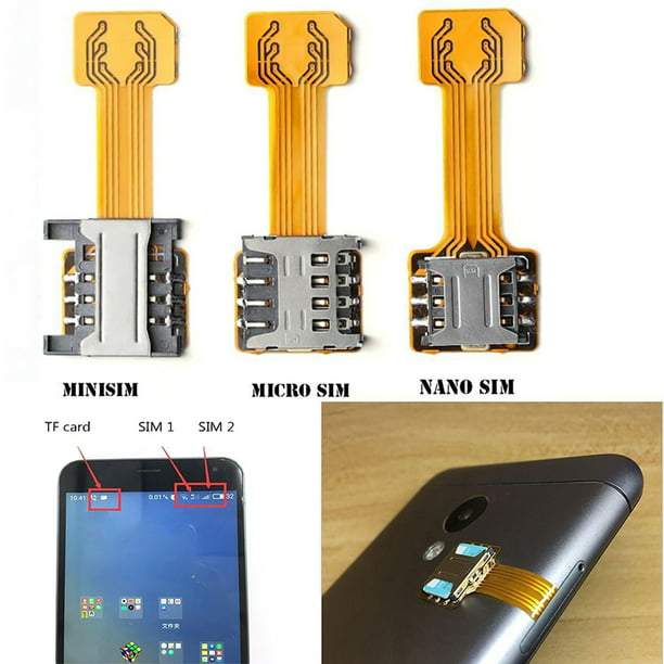 Adaptador Hybrid SIM Slot Dual Sim GreenHome TF con extensor de tarjeta  Micro SD para teléfonos Android