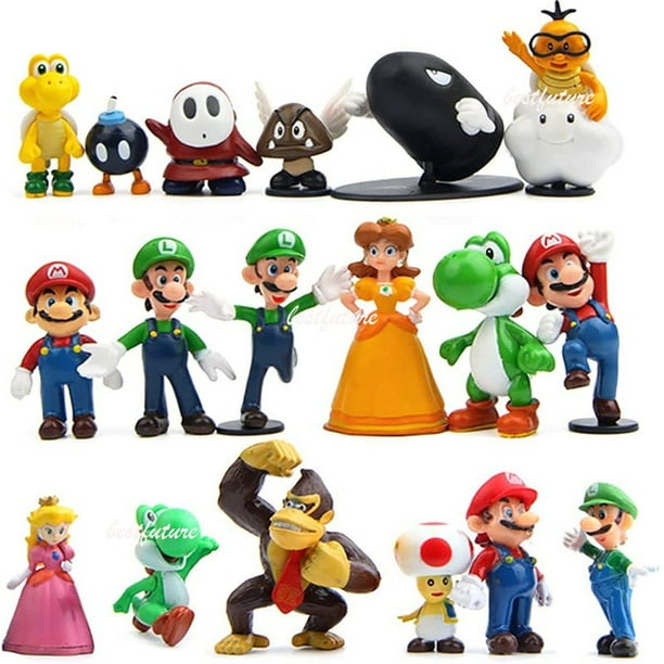 Figuras de Personajes de Mario Bros 23cm Originales Nintendo Personajes :  Mario, Luigi, Toad y Yoshi Precio: 20$ c.u Visítanos de…