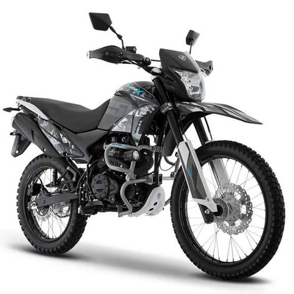 Motocicleta DM250 X NEGRO BLANCO ITALIKA Doble Propósito