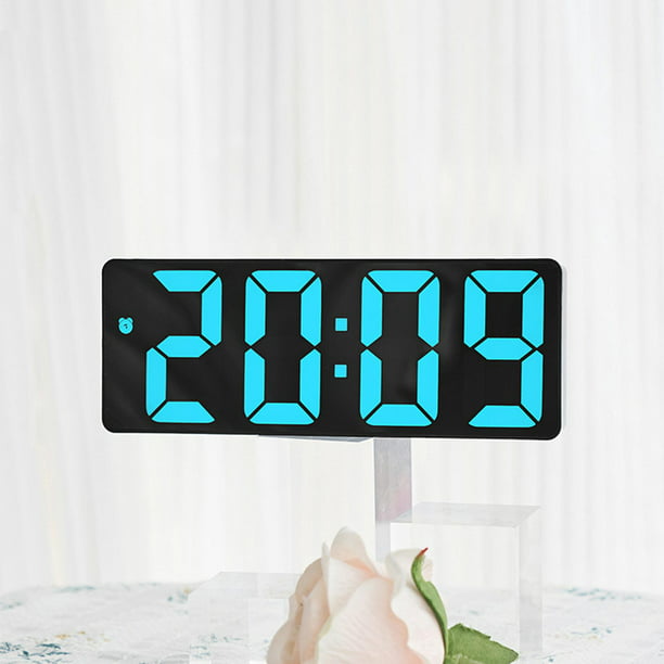 YIYIBYUS Reloj de pared digital LED con pantalla grande, calendario  termómetro reloj electrónico moderno, 12 formatos, reloj de pared  silencioso para