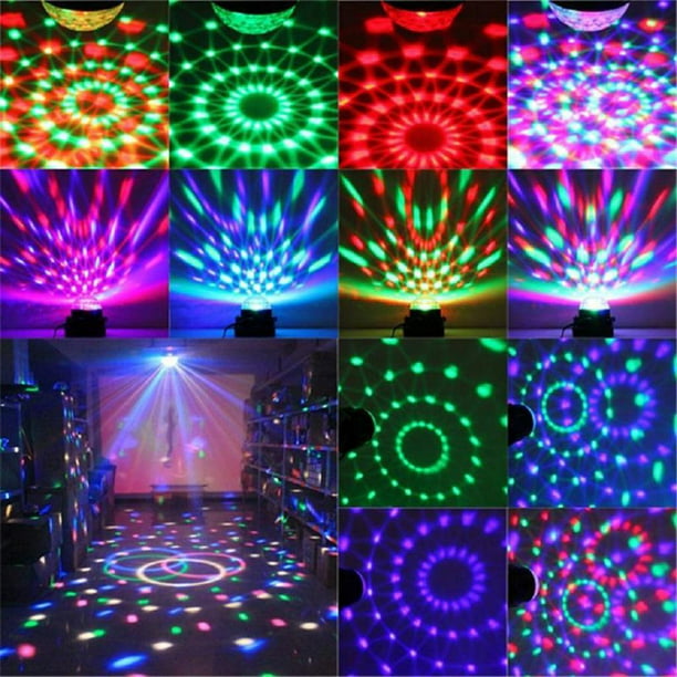 Luz de DJ recargable Luz de portátil Luz discoteca para Luz giratoria de  360 ​​ degree RGB Lam Luz estroboscópica de escenario shamjiam Luz de la  etapa de discoteca