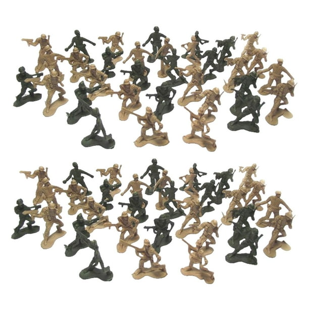 Figura de acción de soldados, modelo de escena del ejército, Mini soldados  de plástico, juguete para niños