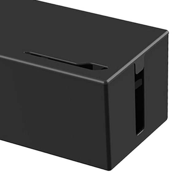 Caja de administración de cables Ocultar cables de alimentación Soporte de  almacenamiento para , escritorio, , computadora, concentrador USB , M Negro