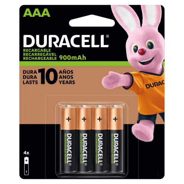 Kit Cargador Duracell con 4 pilas Recargables AA (2500 mAh) + 4