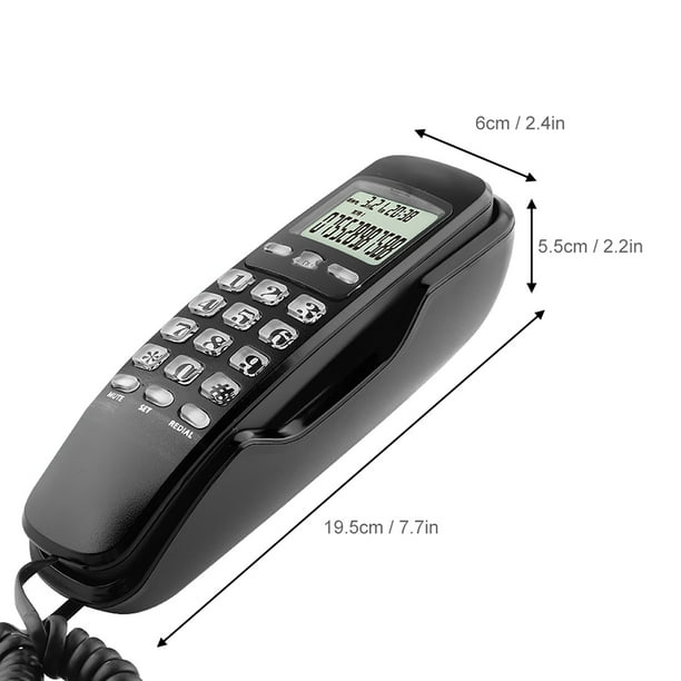  Teléfono fijo, pantalla de llamadas LCD de 2.4 GHz