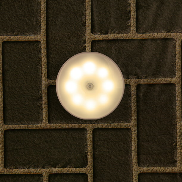 Luz Nocturna LED con Sensor de movimiento PIR, lámpara redonda