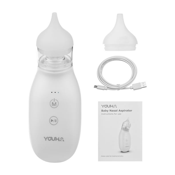 Aspirador nasal eléctrico para bebés Limpiador automático de succión nasal  para bebés 3 niveles de s Abanopi Aspirador nasal