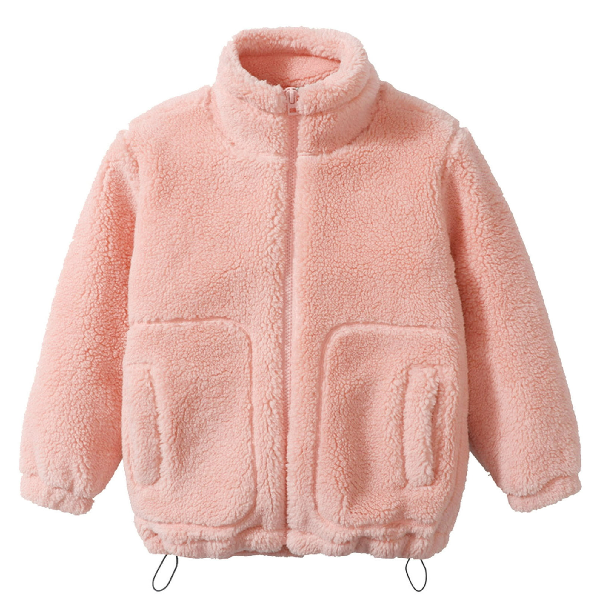 Hatley Chamarra con capucha de forro polar para niña (niños pequeños/niños  grandes), color rosa, 2T (bebé), Rosado