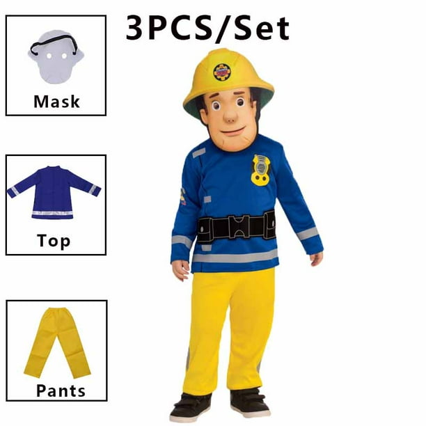 Disfraz unisex de bombero para Halloween para niño