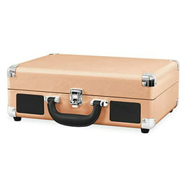 Victrola Tocadiscos portátil de maleta estilo vintage marrón