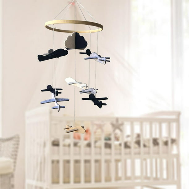 En realidad Influencia Refinar Cuna de bebé de fieltro hecha a mano móvil colgante decoración de campanas  de aeronave Zulema Móvil de cuna para niños | Walmart en línea