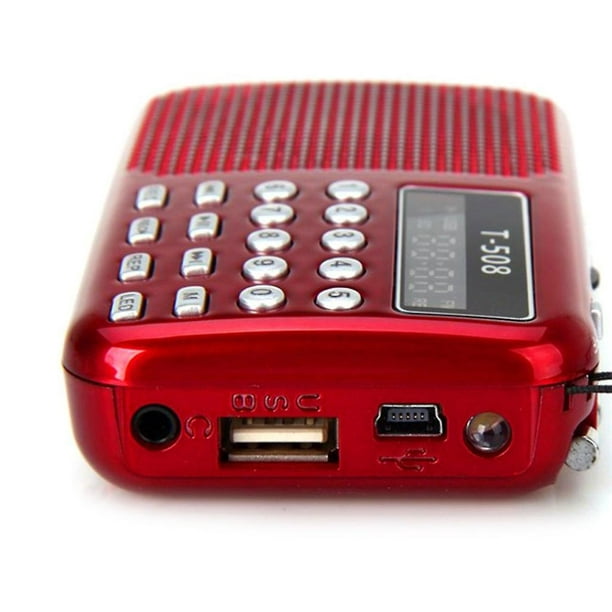 Comprar Radio FM Bluetooth 5,0 altavoz Mini Radio portátil para personas  mayores HiFi TF/USB reproductor de música MP3 compatible con grabación de  auriculares y reproducción