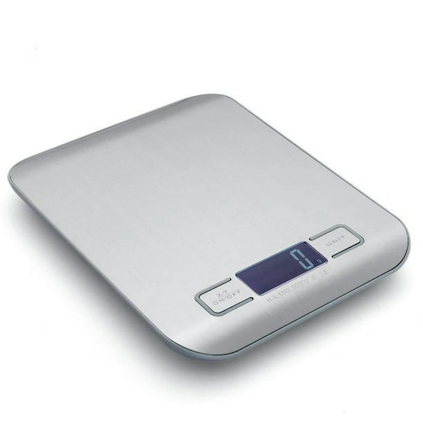 Tradineur - Bascula digital Slim para cocina - Max 5 kg - Pantalla