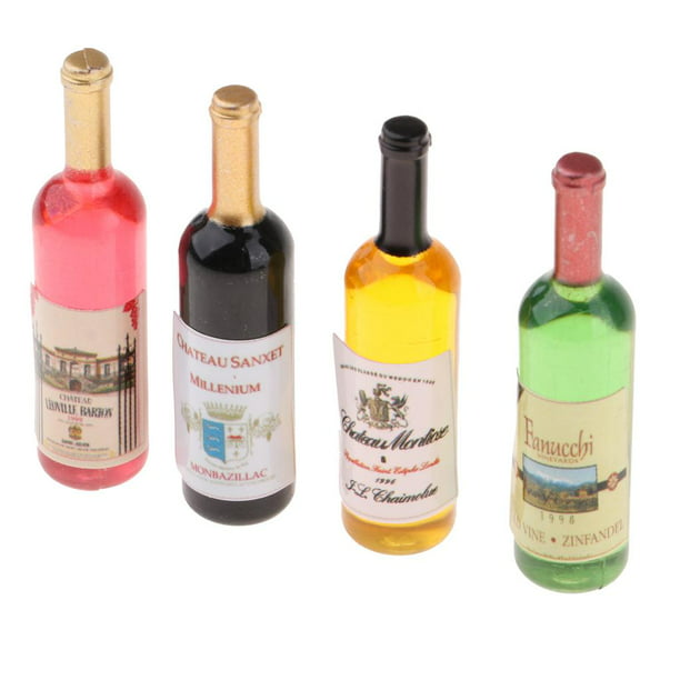 2 piezas Mini botella de alcohol accesorios de Sunnimix Botellas de vino en  miniatura
