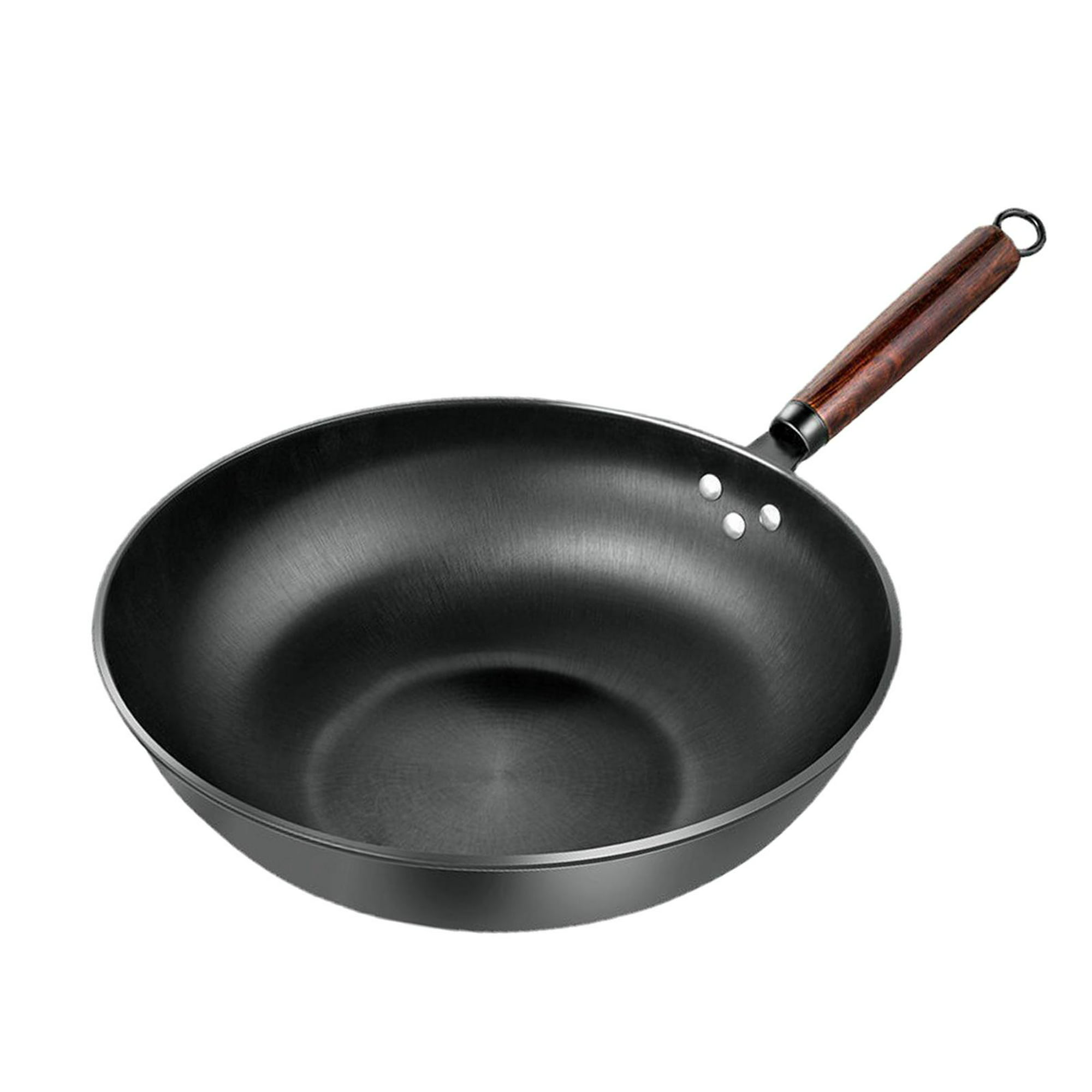 Sartén wok antiadherente, sartén de mango largo, utensilios de cocina con  tapa, sartén para tortillas, sartén para saltear sin recubrimiento para 34  cm redondo Soledad sartén wok