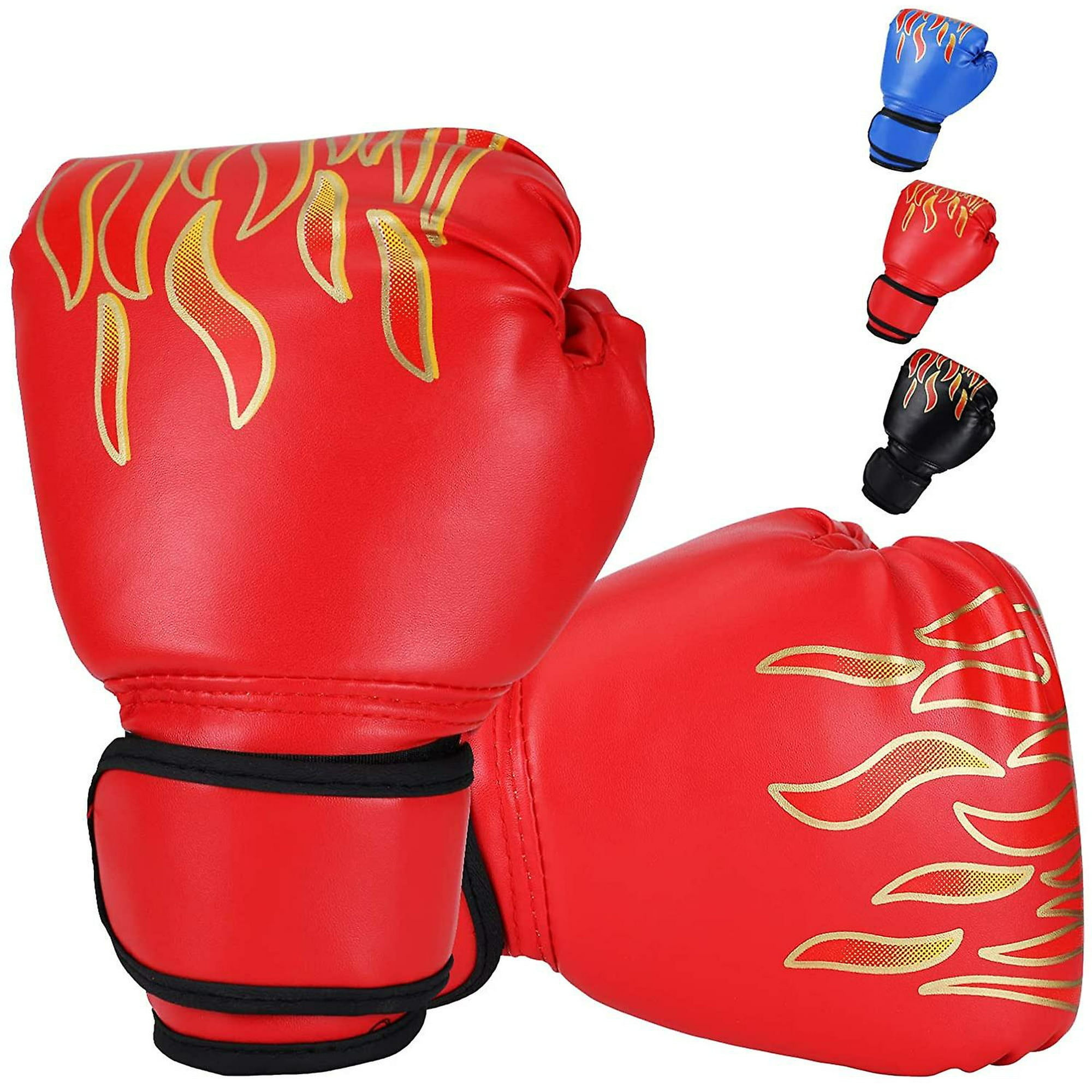 1 par de guantes de boxeo con 1 bolsa + mochila, equipo de entrenamiento,  diversión para y jóvenes Azul kusrkot Juego de boxeo para niños