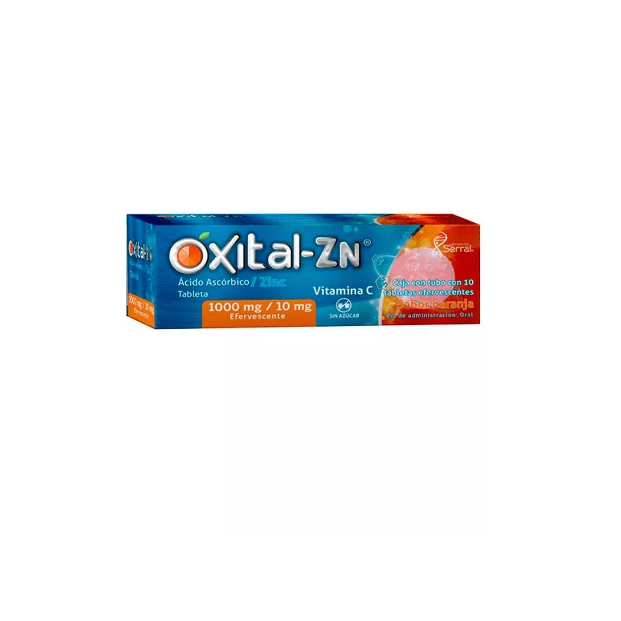 Oxital zn naranja c/10 tabs efervescentes vitamina c y zinc