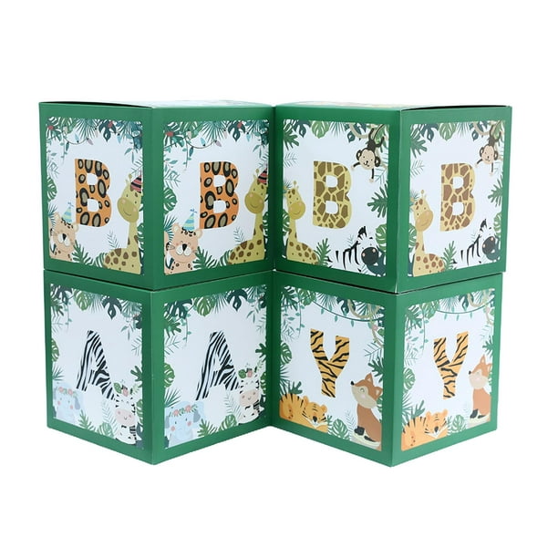 Cajas de bebé con letras Shower, bloques de cajas de globos con letras para  fiesta de revelación de Sunnimix Cajas de Globos