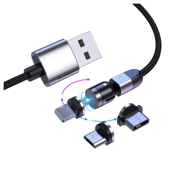 Yogur Manga tubo Seitruly Cable de succión magnética para USB Carga rápida Cabeza redonda  Opcional 3 EN 1 Enchufe para Android Type9 NO9 Seitruly | Walmart en línea