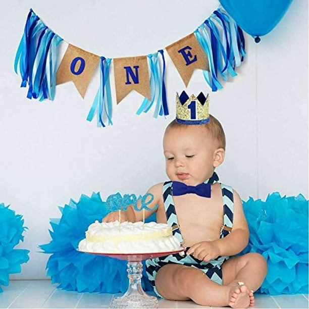 1pc Decoraciones Cumpleaños 1 Año Niño Banner One Accesorio - Temu