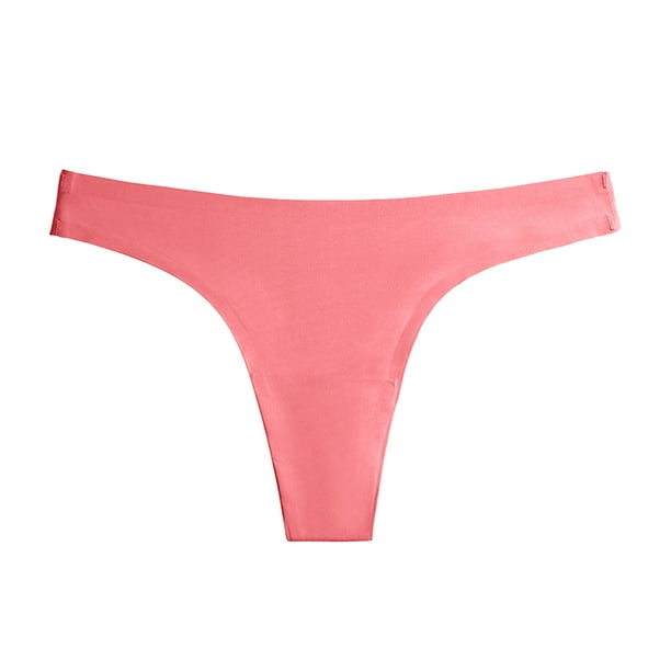 Gibobby Bikini elástico algodón Ropa interior hipster sin para mujer, bragas  invisibles, ropa interior de bikini elástica(Rojo，Talla única)