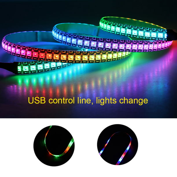 Juego de tiras de luces LED USB RGB Iluminación de cuerda LED