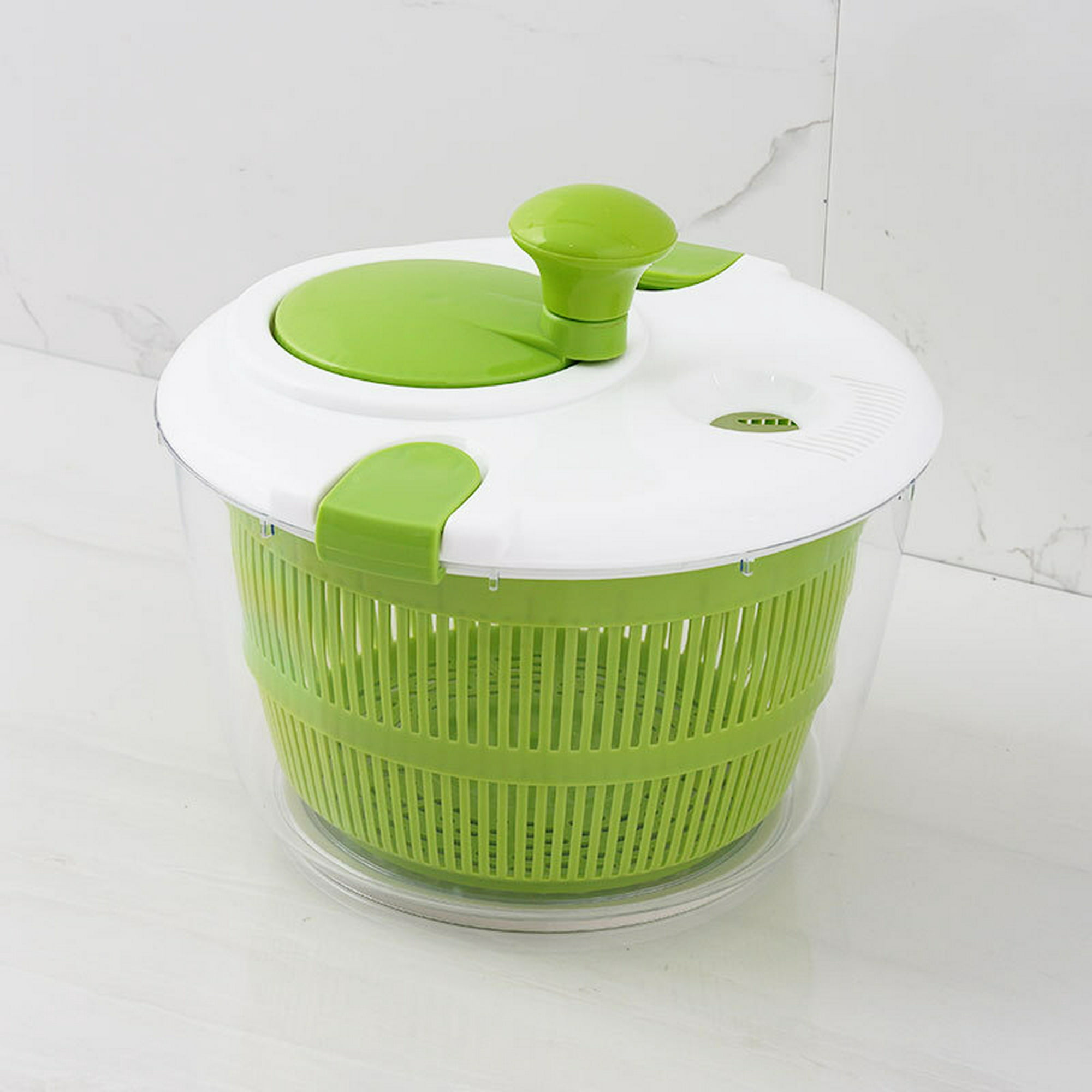 Centrifugadora de ensaladas secadora de verduras manual fácil de usar  Limpieza eficaz escurridor de verduras Lavadora de lechugas con giratorio  para