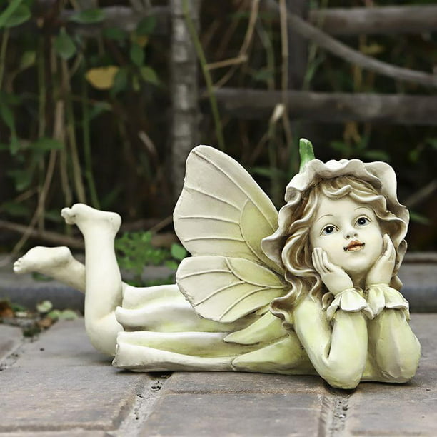 Accesorios de jardín de hadas en miniatura figuras de hadas pequeñas  decoraciones de jardinería al aire libre estatua niñas juguete regalos de  Baoblaze Figuras de las hadas