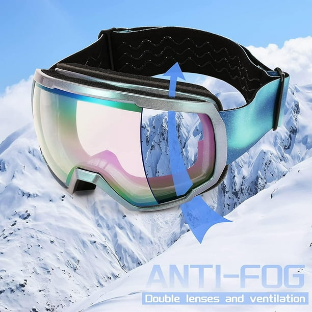 1 Gafas Esquí Hombres Mujeres, Prueba Viento, Prueba Nieve, Protección Uv,  Gafas Snowboard Antivaho Exteriores - Deporte Aire Libre - Temu